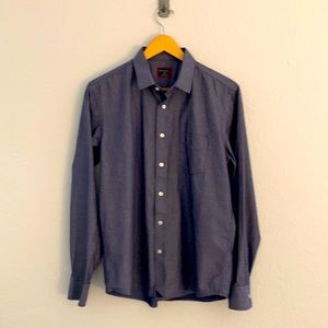 UNTUCKit Shirt L Slim fit blue w diamond dot print 100% cotton